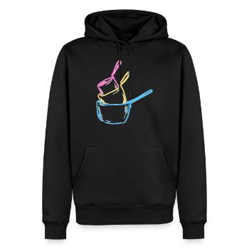 Pansexual meme pans - Men’s Premium Organic Hoodie - black - Front - Nico (187cm)