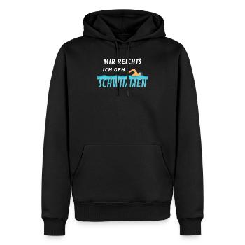 Schwimmen Schwimmer lustiger Spruch - Männer Premium Bio Hoodie - Schwarz - Vorne - Nico (187cm)