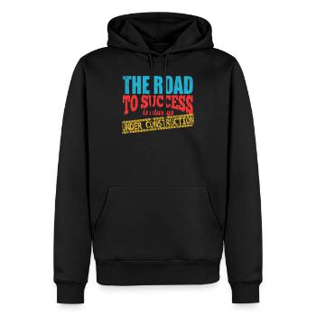 Konstruktion lustig - Männer Premium Bio Hoodie - Schwarz - Vorne - Nico (187cm)