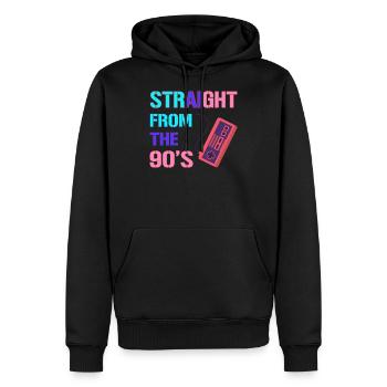 Straight from the 90's - Retro Gaming Neon Colors - Men’s Premium Organic Hoodie - black - Front - Nico (187cm)
