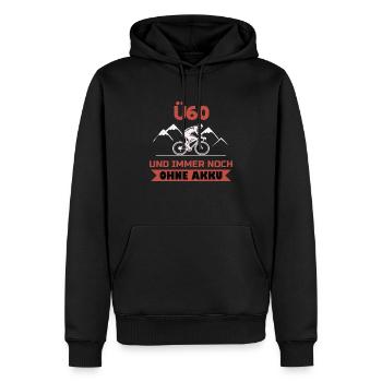 Ü60 Radsport Fahrrad Lustiges Anti Ebike Shirt - Männer Premium Bio Hoodie - Schwarz - Vorne - Nico (187cm)