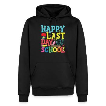 Last day of school - Men’s Premium Organic Hoodie - black - Front - Nico (187cm)