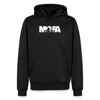 Mofafahrer Mofa fahren Retro Vintage Mofafahren - Männer Premium Bio Hoodie - Schwarz - Vorne - Nico (187cm)