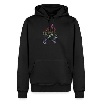 Basket-ball cadeau pour les basketteurs - Sweat à capuche Premium bio Homme - noir - Devant - Nico (187cm)