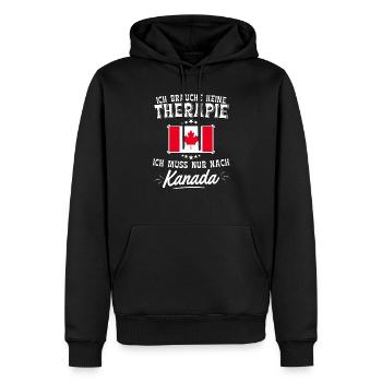 Kanada Flagge - Männer Premium Bio Hoodie - Schwarz - Vorne - Nico (187cm)