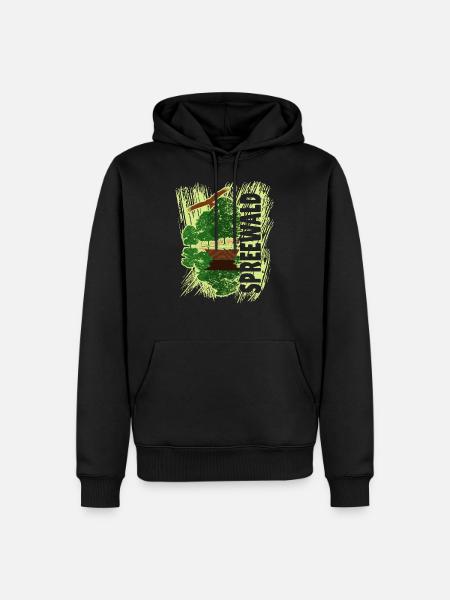 Spreewald - Kanu - Männer Premium Bio Hoodie - Schwarz