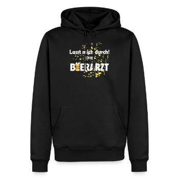 Bierarzt Party für Hopfen Bier Liebhaber Arzt - Männer Premium Bio Hoodie - Schwarz - Vorne - Nico (187cm)