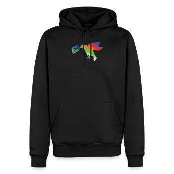 Brieftauben Bild Tauben Design - Männer Premium Bio Hoodie - Schwarz - Vorne - Nico (187cm)