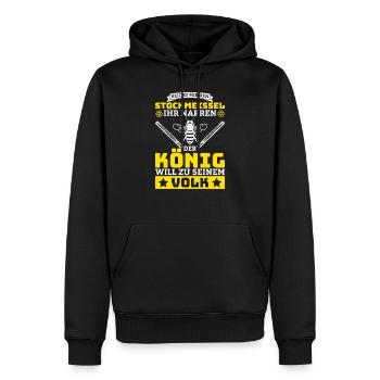 Stockmeissel könig volk Geschenk Biene Imker Honig - Männer Premium Bio Hoodie - Schwarz - Vorne - Nico (187cm)