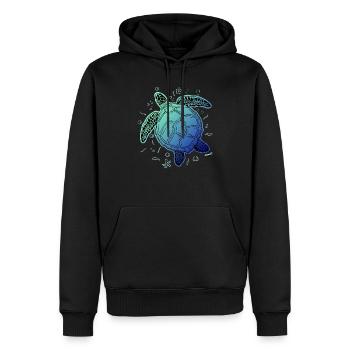 turtle - Men’s Premium Organic Hoodie - black - Front - Nico (187cm)