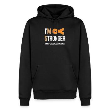 Multiple Sclerosis MS Fighter World MS Day Sclerosis - Men’s Premium Organic Hoodie - black - Front - Nico (187cm)