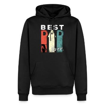 Best Dad Ever Retro Best Dad Expectant Dad - Men’s Premium Organic Hoodie - black - Front - Nico (187cm)