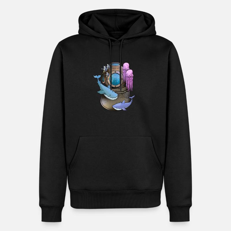 Deep Sea Scuba Diver Gift - Sweat à capuche Premium bio Homme - noir
