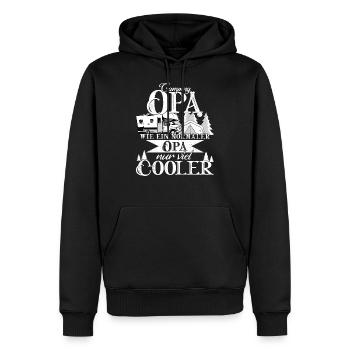 Camping Opa wie ein normaler Opa cooler Geschenk - Männer Premium Bio Hoodie - Schwarz - Vorne - Nico (187cm)