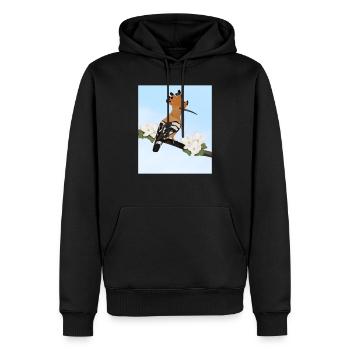 Wiedehopf Vogel Gartenvogel Singvogel Ornithologe - Männer Premium Bio Hoodie - Schwarz - Vorne - Nico (187cm)