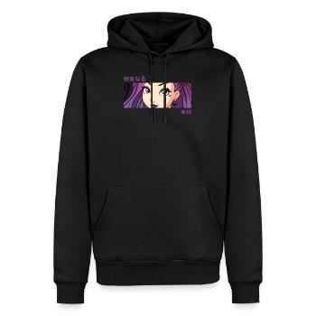 Anime Girl Eyes - Japan Culture Art - Japanese - Sweat à capuche Premium bio Homme - noir - Devant - Nico (187cm)