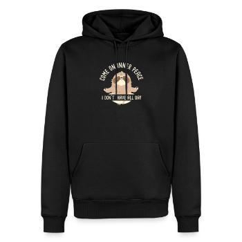 Come On Inner Peace I Dont Have All Day Funny Yoga - Sweat à capuche Premium bio Homme - noir - Devant - Nico (187cm)
