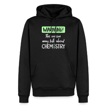 Chimistes - Sweat à capuche Premium bio Homme - noir - Devant - Nico (187cm)