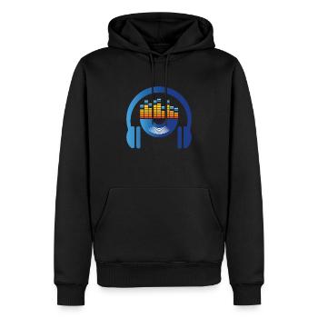 Heart Music Beat Waves Waveforms Musiker - Männer Premium Bio Hoodie - Schwarz - Vorne - Nico (187cm)