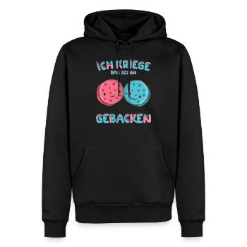 Ich kriege das schon gebacken Kekse Bäcker Hobby - Männer Premium Bio Hoodie - Schwarz - Vorne - Nico (187cm)