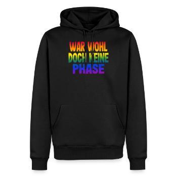 War wohl doch keine Phase Gay Pride Schwul Spruch - Männer Premium Bio Hoodie - Schwarz - Vorne - Nico (187cm)
