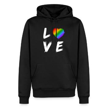 Love Sort Transgender LGBT Droits cadeaux - Sweat à capuche Premium bio Homme - noir - Devant - Nico (187cm)