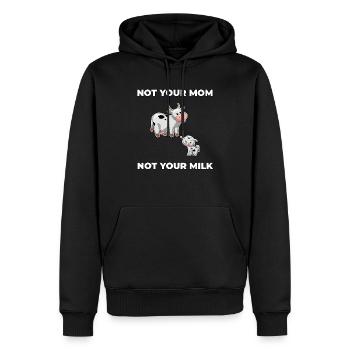 Not your Mom not your Milk - Männer Premium Bio Hoodie - Schwarz - Vorne - Nico (187cm)
