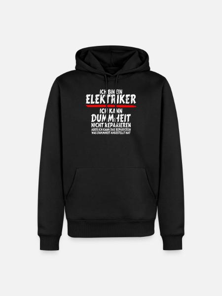 Elektriker Strom Elektroniker Majestät Watt Volt - Männer Premium Bio Hoodie - Schwarz