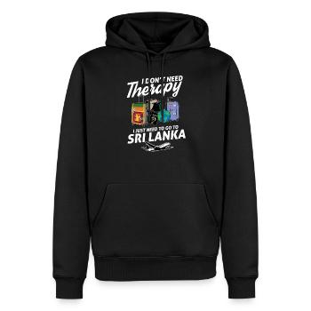 Sri Lanka flag I Sri Lanka Souvenirs - Sweat à capuche Premium bio Homme - noir - Devant - Nico (187cm)
