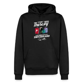 Switzerland flag I Swiss Souvenirs - Männer Premium Bio Hoodie - Schwarz - Vorne - Nico (187cm)