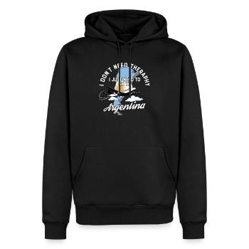 Argentina flag I Argentinan Souvenirs - Männer Premium Bio Hoodie - Schwarz - Vorne - Nico (187cm)