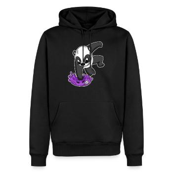 Panda Virus Combat - Sweat à capuche Premium bio Homme - noir - Devant - Nico (187cm)