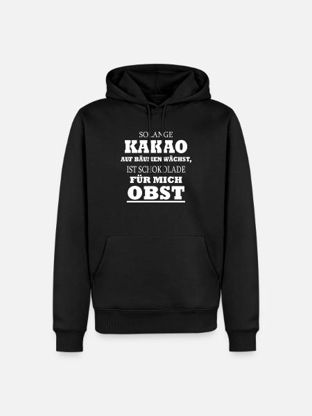 Kakao ist Obst - Männer Premium Bio Hoodie - Schwarz