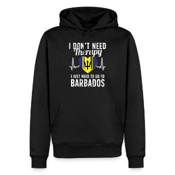 Barbade flag I Barbade Souvenirs - Sweat à capuche Premium bio Homme - noir - Devant - Nico (187cm)