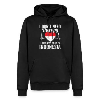 Indonesia flag I Indonesian Souvenirs - Sweat à capuche Premium bio Homme - noir - Devant - Nico (187cm)