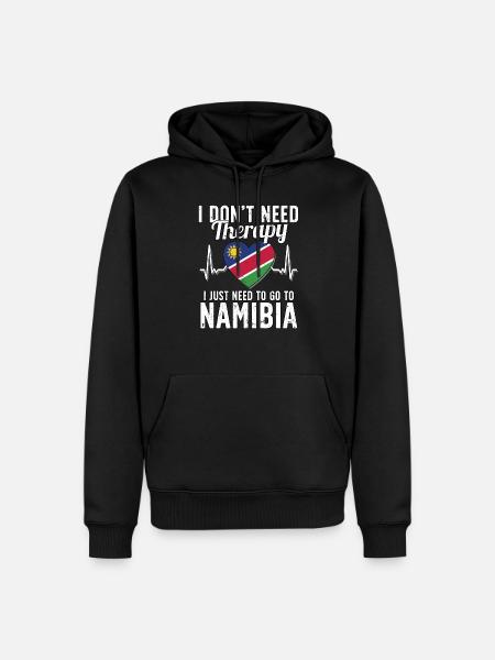Namibia flag I Namibian Souvenirs - Men’s Premium Organic Hoodie - black