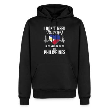 Philippines flag I Filipino Souvenirs - Sweat à capuche Premium bio Homme - noir - Devant - Nico (187cm)