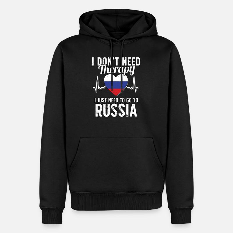 Russia flag I Russian Souvenirs - Sweat à capuche Premium bio Homme - noir
