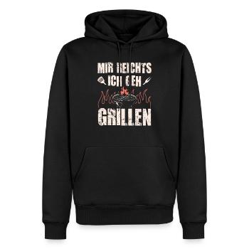 Mir Reichts Ich Geh Grill, Funny Grill Fans BBQ - Männer Premium Bio Hoodie - Schwarz - Vorne - Nico (187cm)