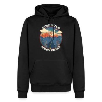 Wild Moonchild Live by the sun Love by the moon - Männer Premium Bio Hoodie - Schwarz - Vorne - Nico (187cm)
