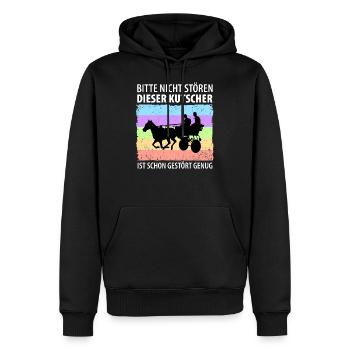 Kutscher Kutsche Pferdekutscher Kutschieren - Männer Premium Bio Hoodie - Schwarz - Vorne - Nico (187cm)