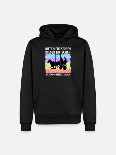 Kutscher Kutsche Pferdekutscher Kutschieren - Männer Premium Bio Hoodie - Schwarz