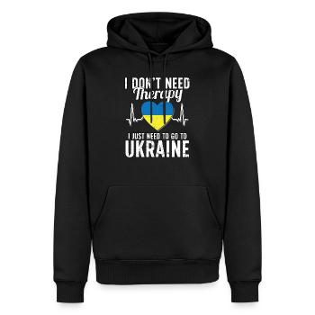 Ukraine flag I Ukrainian Souvenirs - Sweat à capuche Premium bio Homme - noir - Devant - Nico (187cm)