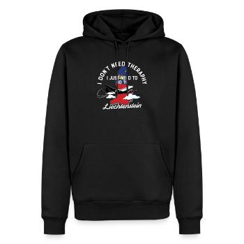 Liechtenstein flag I Liechtenstein Souvenirs - Sweat à capuche Premium bio Homme - noir - Devant - Nico (187cm)