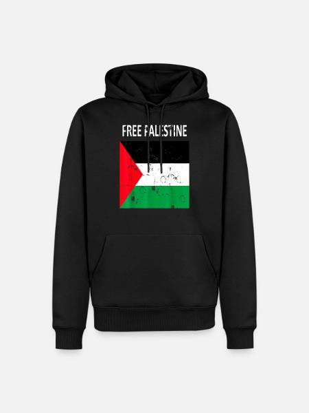 Palästina Frei Freiheit Free Gaza - Herre Premium økologisk hoodie - sort