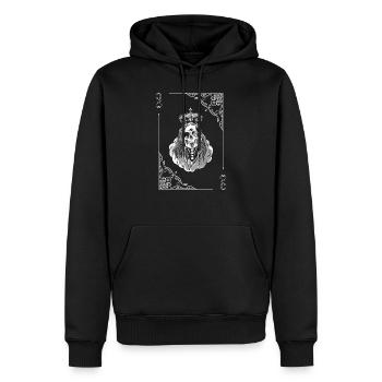 Cartes cartes De Croix Dame Jeu de cartes - Sweat à capuche Premium bio Homme - noir - Devant - Nico (187cm)