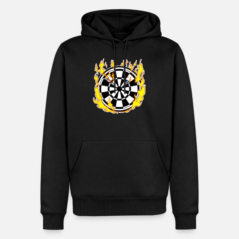 Jeu de fléchettes en feu - Sweat à capuche Premium bio Homme - noir