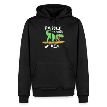 Paddle Saurus Rex SUP Dino Paddle Boarding Stand - Sweat à capuche Premium bio Homme - noir - Devant - Nico (187cm)