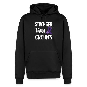 Morbus Crohn Kämpfer Crohn-Krankheit Bewusstsein - Männer Premium Bio Hoodie - Schwarz - Vorne - Nico (187cm)
