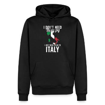 Italy flag I Italien Souvenirs - Männer Premium Bio Hoodie - Schwarz - Vorne - Nico (187cm)